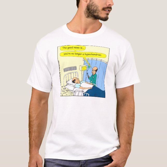 Camiseta 348 já não uns desenhos animados hipocondríacos da (Frente)