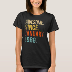 Camiseta 34. º aniversário 34 anos é incrível desde 19 de j
