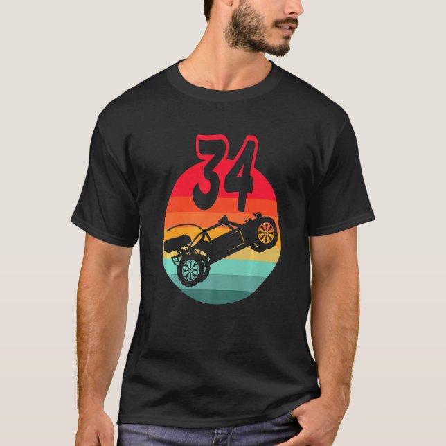 Camiseta 34.º Aniversário do I Racing Gaming I Remote Contr (Frente)