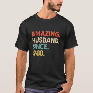 Camiseta 34 Aniversário De Casamento Dando-Lhe Presente - 