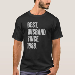 Camiseta 34 Aniversário De Casamento Para O Melhor Marido D