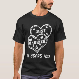 Camiseta 34 Anos Atrás Recem casados De Casamento