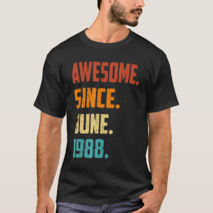 Camiseta 34 anos é incrível desde junho de 1988 34º anivers