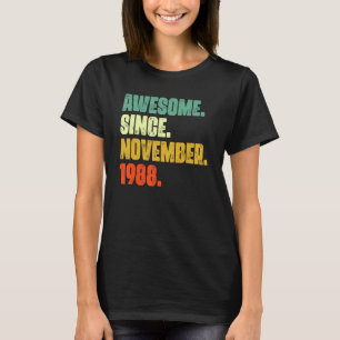 Camiseta 34 anos é incrível desde novembro de 1988 34º bir