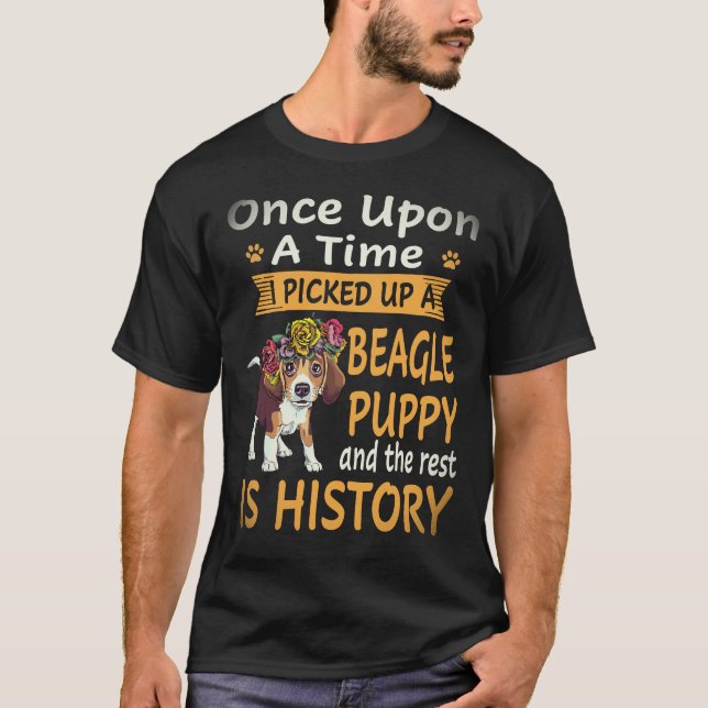 Camiseta 34 Uma Vez -  Cachorrinho Beagle Beagle (Frente)