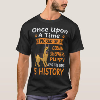 Camiseta 34 Uma Vez Eu Peguei Um Pastor Alemão