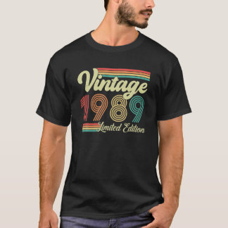 Camiseta 34 Years Old Vintage 1989 Born In 1989 34th