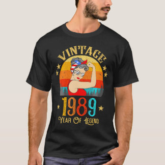 Camiseta 35º Aniversário Com 35 Anos Para Mulheres 1989