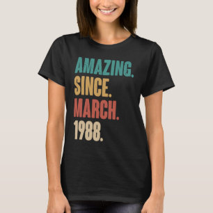 Camiseta 35º aniversário da decoração surpreendente desde m