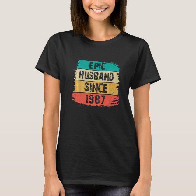 Camiseta 35º aniversário da Epic Husband desde 1987 (Frente)