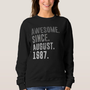 Camiseta 35º aniversário da Vintage Incrível desde agosto d