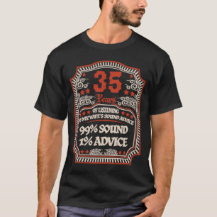 Camiseta 35º Aniversário De Casamento Para O Seu Marido