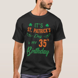 Camiseta 35º Partido do Dia de São Patrício de Aniversário 