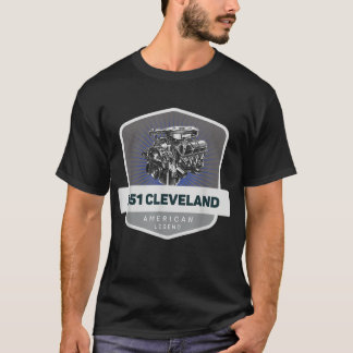 Camiseta 351 Cleveland V8 Muscle Car Legend Engine Retro Lo