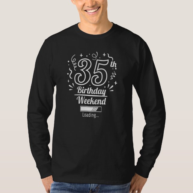 Camiseta 35.º Aniversário Carga no Fim de Semana (Frente)
