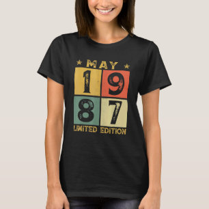 Camiseta 35.º Aniversário Decorações Maio 1987 35 Anos