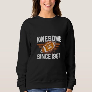 Camiseta 35.º Aniversário do Jogador de Futebol Incrível De