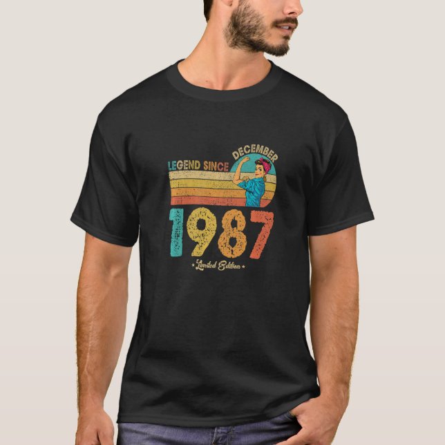 Camiseta 35. º aniversário do mês de dezembro de 1987 Legen (Frente)