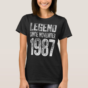 Camiseta 35. º aniversário Novembro Nascer 35 anos Legenda