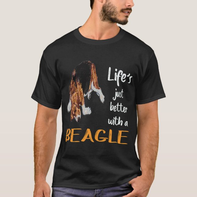 Camiseta 35 A Vida é Só Melhor Com Um Beagle (Frente)