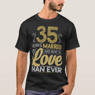 Camiseta 35 Anos Casados E Mais Apaixonados