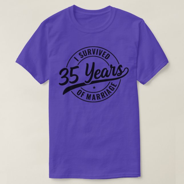 Camiseta 35 anos de Casamento engraçado 35 anos de casament (Frente do Design)