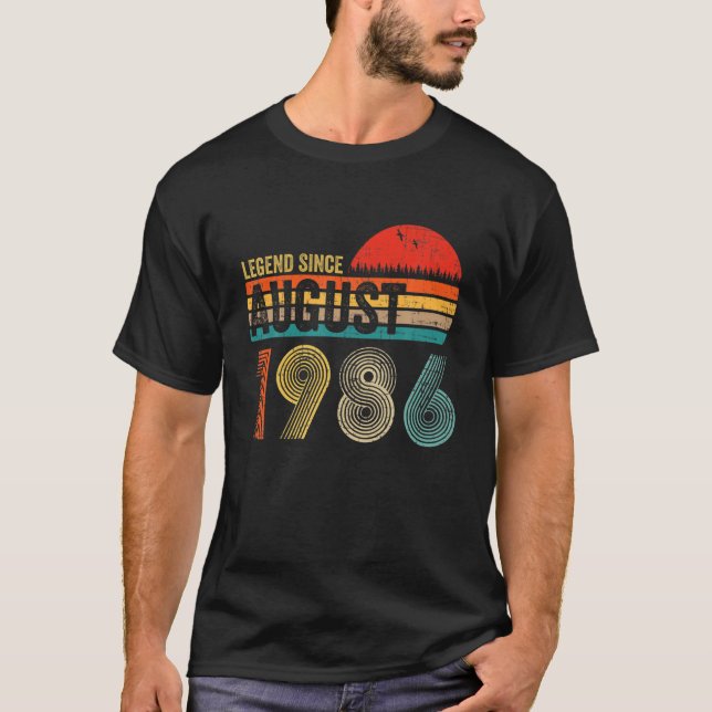 Camiseta 35 Anos De Idade, Lenda De Presente De Aniversário (Frente)