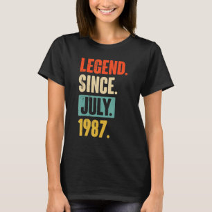 Camiseta 35 anos de lenda desde julho de 1987 35º aniversár