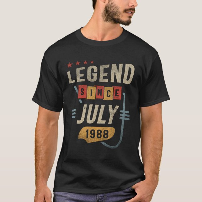 Camiseta 35 anos de lenda desde julho de 1988 35º aniversár (Frente)