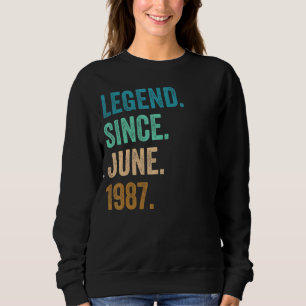 Camiseta 35 anos de lenda desde junho de 1987 35º aniversár
