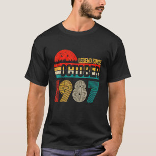 Camiseta 35 anos de lenda desde outubro de 1987 35º nascime