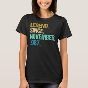 Camiseta 35 anos é incrível desde novembro de 1987 35º bir