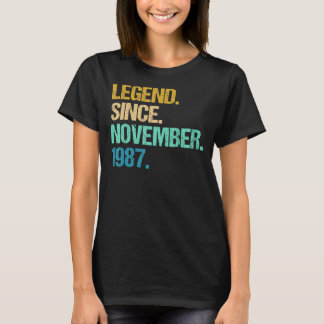 Camiseta 35 anos é incrível desde novembro de 1987 35º bir