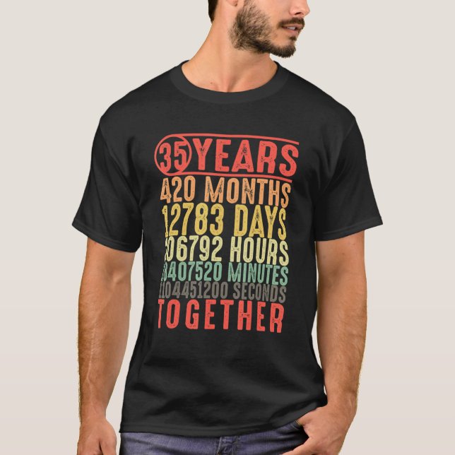 Camiseta 35 anos juntos 35 anos Casais casados (Frente)