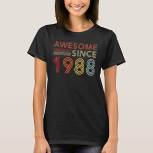 Camiseta 35 Desorações de Aniversário Homens Mulheres 1988 