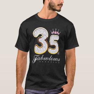 Camiseta 35 e Fabuloso Diamante C de Aniversário, 35 anos