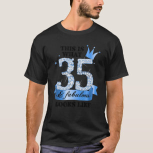 Camiseta 35 e fabuloso I Blue White Party Group Candid Phot
