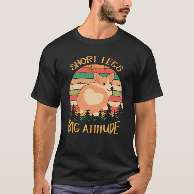 Camiseta 35 Pernas Curtas Grande Atitude Corgi Fofo (Frente)