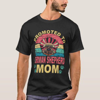 Camiseta 35 Promovido a Mãe de Pastor Alemão Pastor Alemão