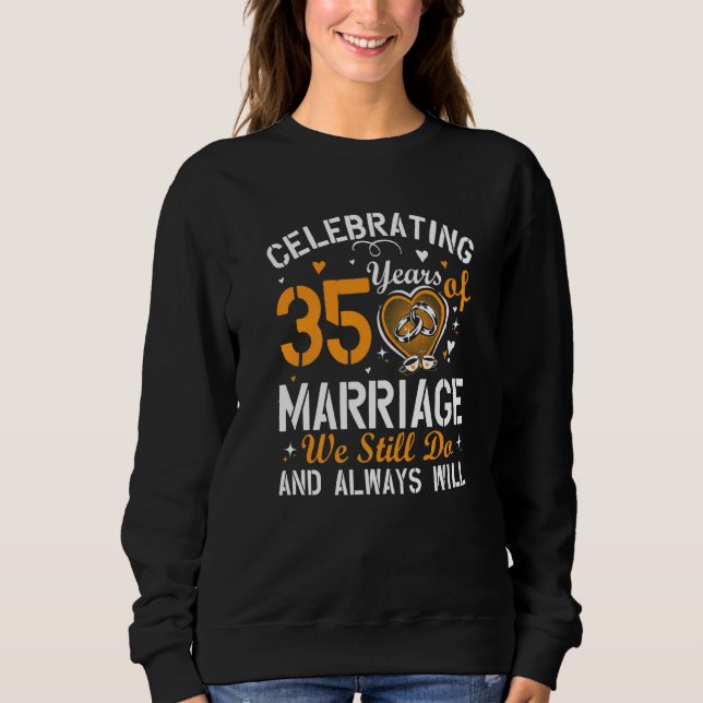 Camiseta 35th Wedding Anniversary Matching Couple Men Women (Frente)