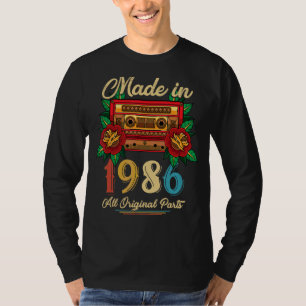 Camiseta 36ª Festa de aniversário, 36 anos, incrível 1986,