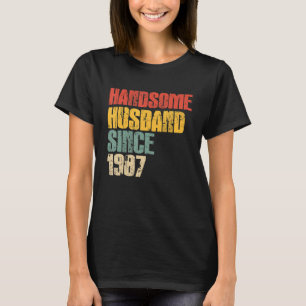 Camiseta 36º aniversário de casamento para Him Handsome Hus