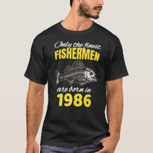 Camiseta 36º Aniversário Os Pescadores Nasceram Em 1986 P