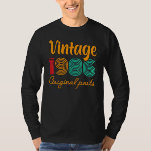 Camiseta 36º Aniversário Vintage 1986 Ano Aniversário 1986