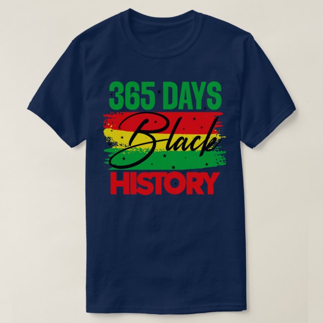CAMISETA 365 DIAS DE HISTÓRIA NEGRA (Frente do Design)