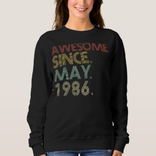 Camiseta 36.º aniversário 36 anos é incrível desde maio de