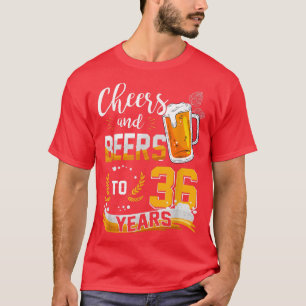 Camiseta 36.º Aniversário Da Saúde E Cervejas A 36 Anos De