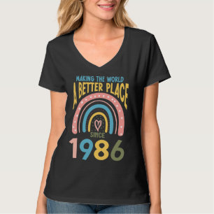 Camiseta 36 Aniversário Fazer o mundo um lugar melhor desde