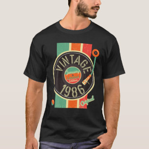 Camiseta 36 Anos Aniversário Homem 1986 Janeiro