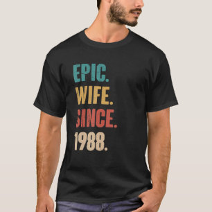 Camiseta 36 anos de casamento Melhor Esposa Epic Desde